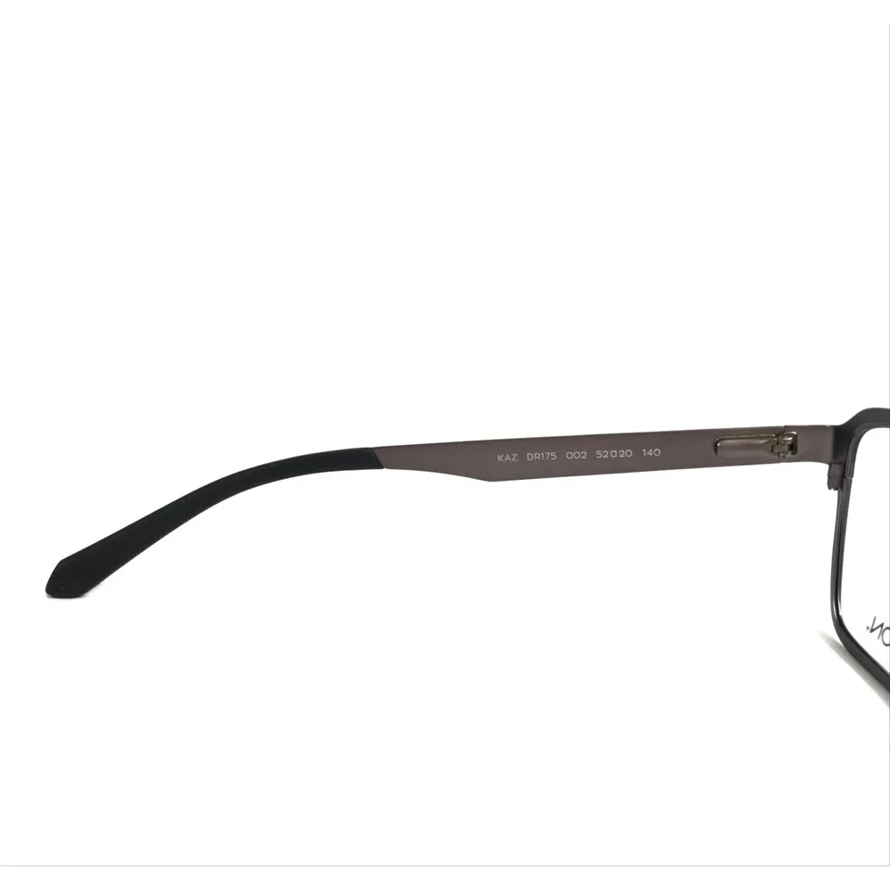 Dragon Eyeglasses Frames KAZ DR175 002 Satin Black Gunmetal Full Rim 52-20-140